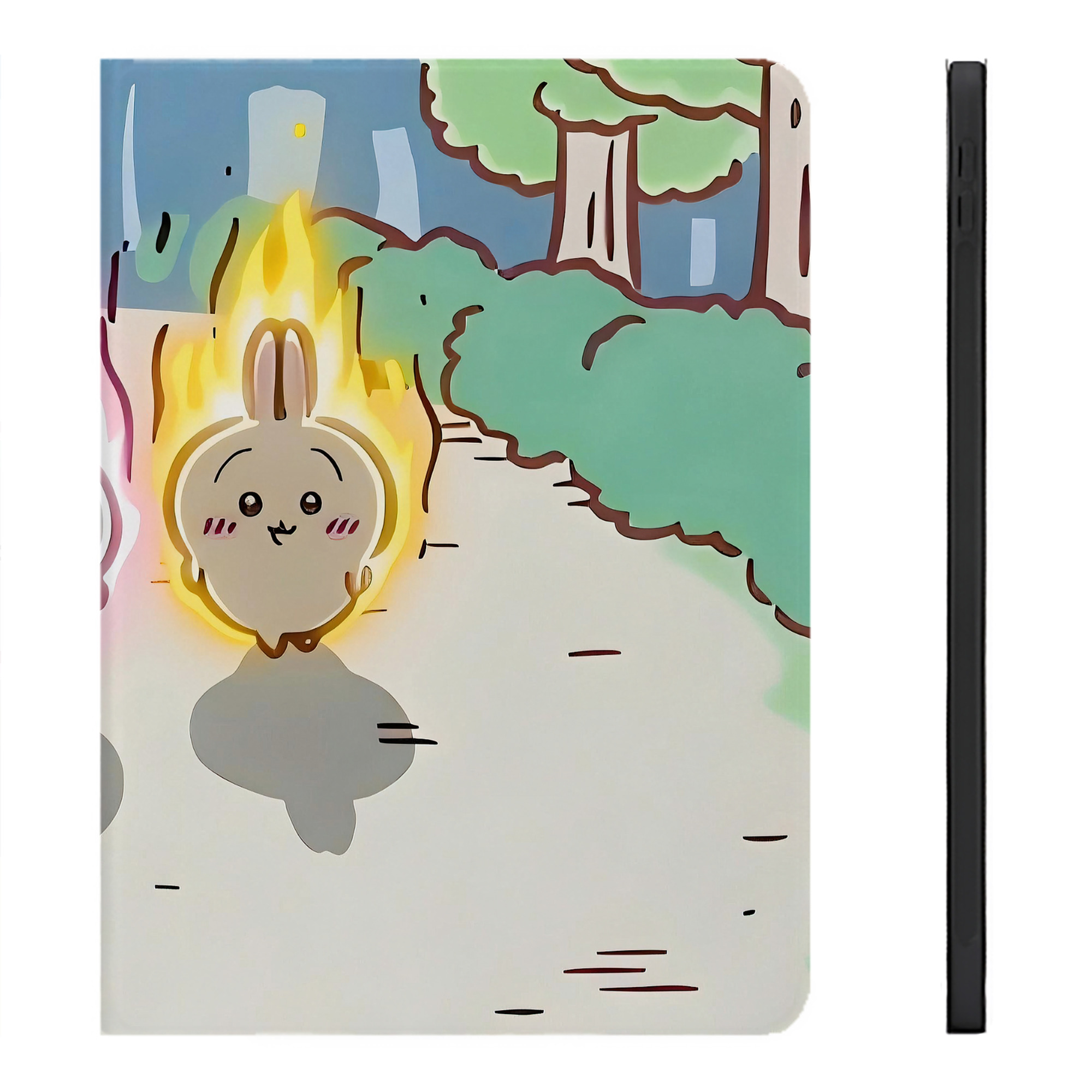 （画像用） ちいかわ Chii-kawa IPadケース ペンホルダー付き ブックスタイルデザイン